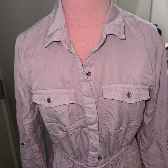 Love Tree Pale Purple Cinched Waist Dress - Picture 2 of 5